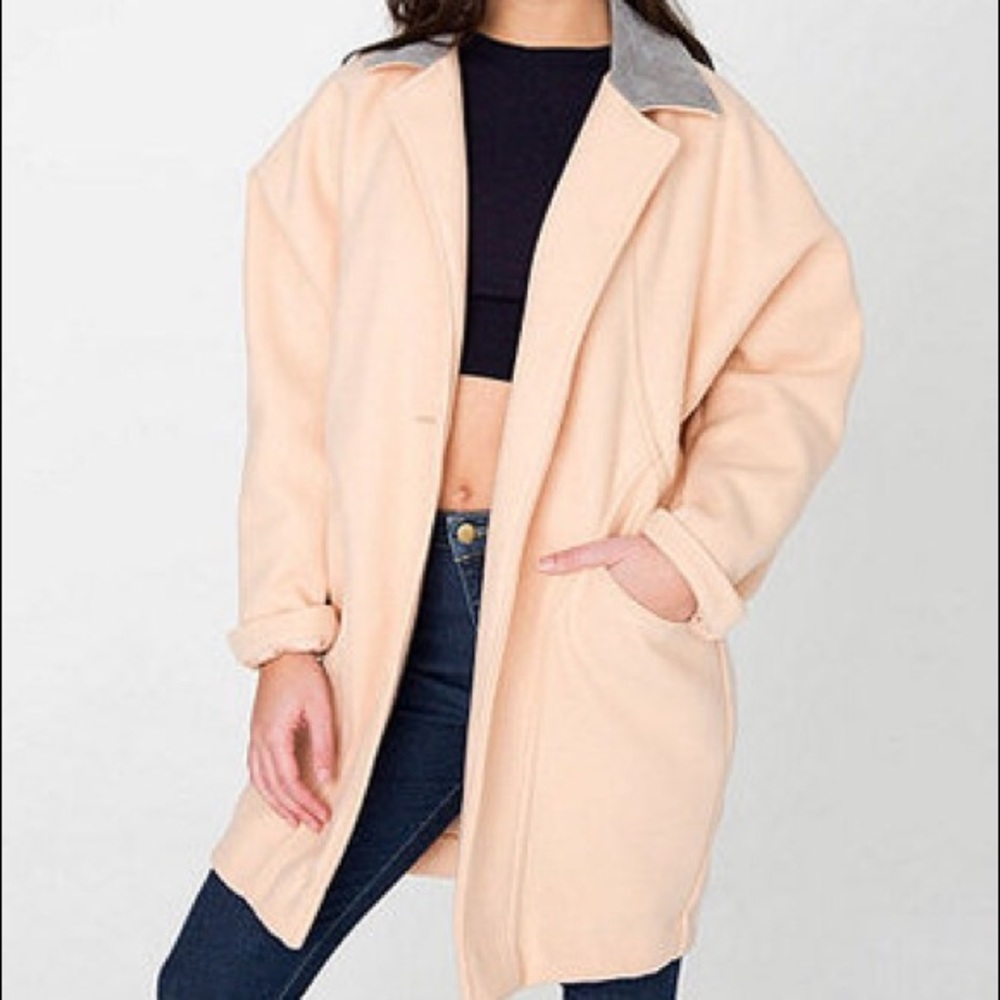 American Apparel Peach Wool Coat